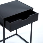 small bedroom side table with drawer for apartment and home office use