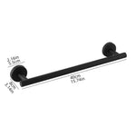 Matte Black Bathroom Towel Rack Set - 40 cm towel bar dimensions and sleek design in modern matte finish.