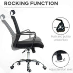 Ergonomic High Back Mesh Office Chair with rocking function and adjustable tension feature.