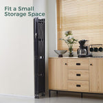 Mobile Kitchen Shelf designed to fit a small storage space, featuring a sleek ladder-style design.