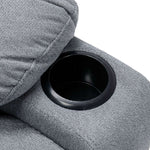 Lexi microfiber armchair recliner with modern stitching
