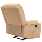 Lexi microfiber recliner with modern stitch detailing