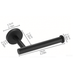 Matte Black Bathroom Towel Rack Set – Towel bar dimensions: 16 cm long, matte black finish, sleek modern design.