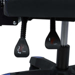 Adjustable levers on the Ergonomic RGB LED Gaming Chair for seat height and reclining features.