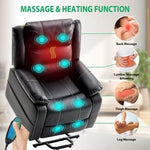 CR-7002 massage recliner feature image highlighting electric lift, vibration massage and heat