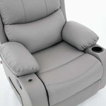 Swivel Rocker Recliner with comfortable armrests and cup holder, perfect for relaxation in any living space.