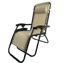 Folding Recliner Chair Lounger With Tray - Set Of 2 BSC-012