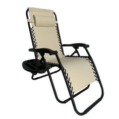 Folding Recliner Chair Lounger With Tray - Set Of 2 BSC-012