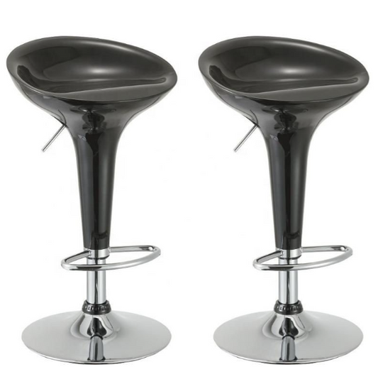 Bar Stool / Kitchen chair set of 2 A01 Black