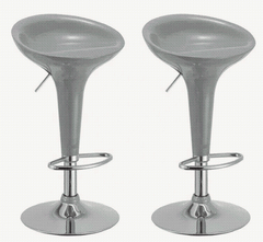 Set of 2 A01 black bar stools for kitchen7