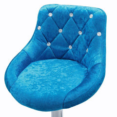 High Back Velvet Bar Stool with Chrome Base in 2-in-1 box B072