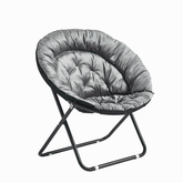 Luxurious Velvet Moon Chair - Elegant & Comfy Seating CR-0013