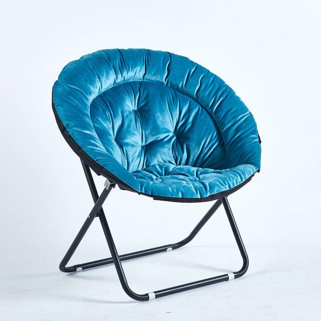 Luxurious Velvet Moon Chair - Elegant & Comfy Seating CR-00110