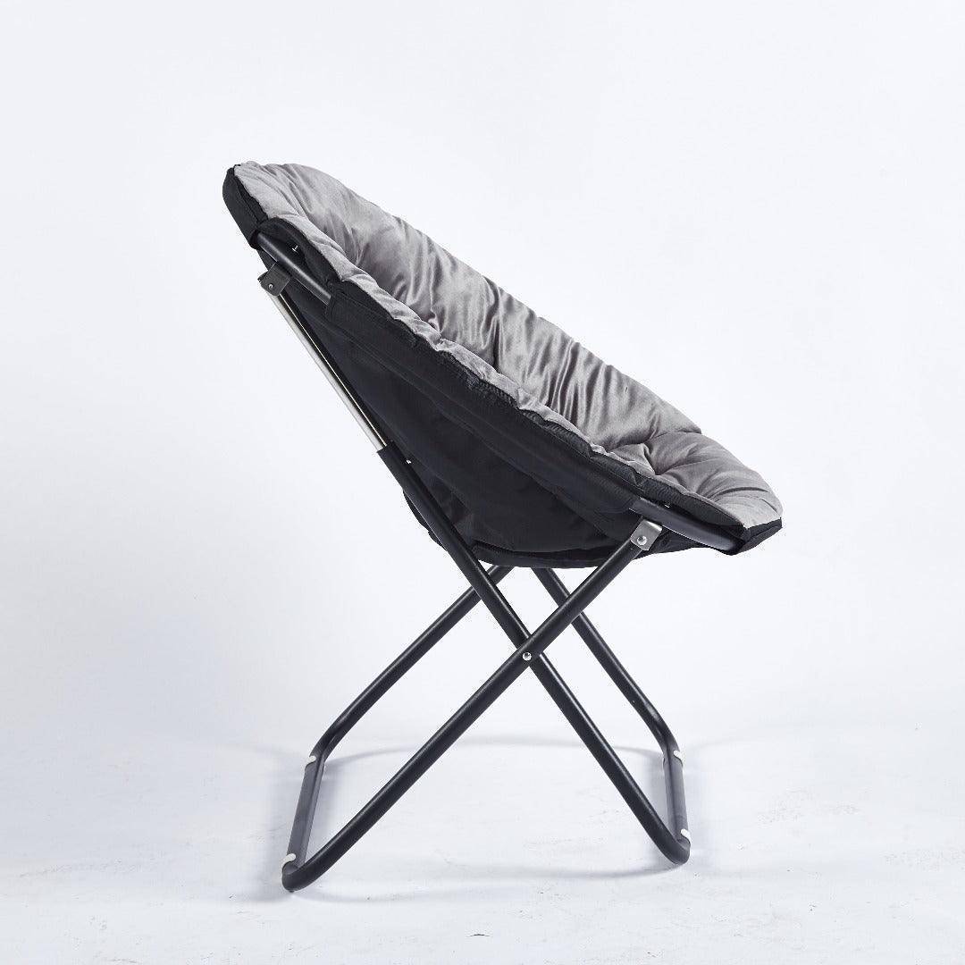 Luxurious Velvet Moon Chair - Elegant & Comfy Seating CR-0015