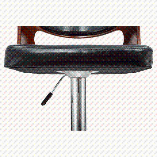 Versatile Black and Brown Mid-Back Bar Stool 2-in-1 Set CR-B016