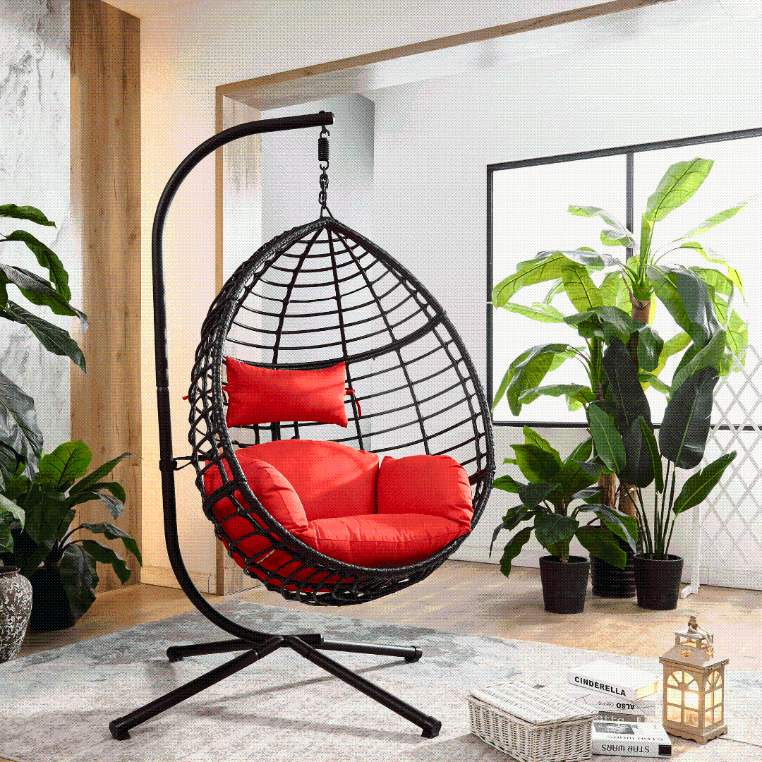 Dome Shaped Swing Chair F-90 for comfortable outdoor seating1