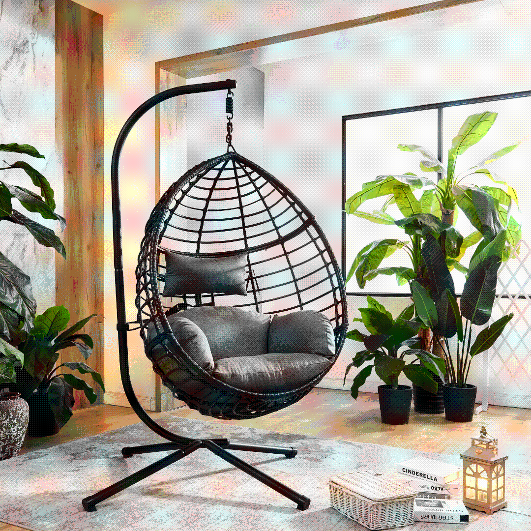 Elegant Dome Shaped Swing Chair for Indoor Outdoor Relaxation Artisan SA