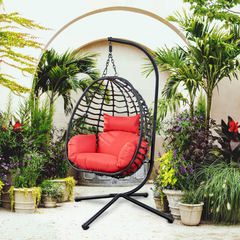 Spacious Swing Chair F-93, large room swing chair with sling folding mechanism, big comfy swivel chair with wide seat