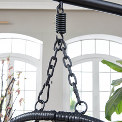Spacious Swing Chair F-93, large room swing chair with sling folding mechanism, big comfy swivel chair with wide seat