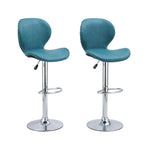 Adjustable bar stool set of 2 CR-B11 with chrome finish and comfortable sponge seats for modern bars.