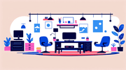 Illustrated bedroom storage furniture for a compact South African bedroom