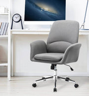 Illustrated modern home office with a desk, ergonomic chair and storage for a South African remote-work setup