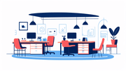 Illustrated teak wood desk and bar chair for a stylish South African home office