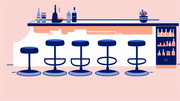 Bar chairs and stools arranged at a modern South African kitchen island