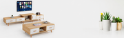 Artisansa TV stands and media collection featuring a Scandinavian wooden entertainment center.