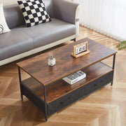 Coffee Table Side Table CT-113 Berlin Rustic on a stylish living room floor with modern decor.