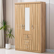 Wardrobe with Mirror Clothes Closet Cabinet Bedroom Storage Rack Organizer