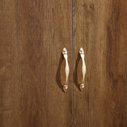 Wooden cabinet with gold handles | Artisansa SA