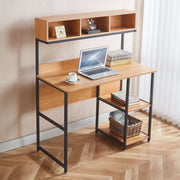 Computer Desk Student Table SD-24 with multiple shelves and a clean design, ideal for workspace organization.