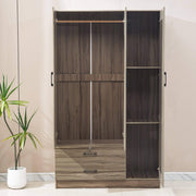 Wood Wardrobe with Mirror