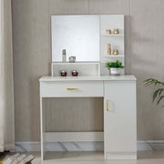 Artisansa DR-14 dressing table with mirror front view - elegant bedroom vanity