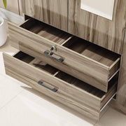 Wood Wardrobe with Mirror