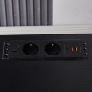 Bedside Table with Charging Station & LED Light