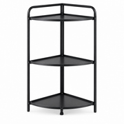 Black Folding Corner Storage Shelf with 3 to 5 Tiers