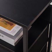 Bedside Table with Charging Station & LED Light