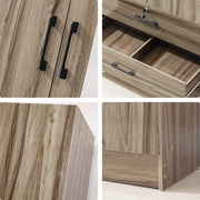 Wood Wardrobe with Mirror