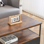 Coffee Table Side Table CT-113 Berlin Rustic showcasing modern farmhouse design with decorative calendar and books.