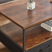 Coffee Table Side Table CT-113 Berlin Rustic showing modern farmhouse design with industrial charm and functional features.