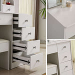 Dressing Table with Mirror DR-15 White Dimensions - ArtisanSA
