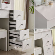 Dressing Table with Mirror DR-15 White Dimensions - ArtisanSA