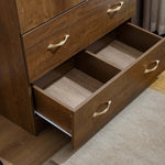 Wooden dresser with open drawers on a carpeted floor | Artisansa SA