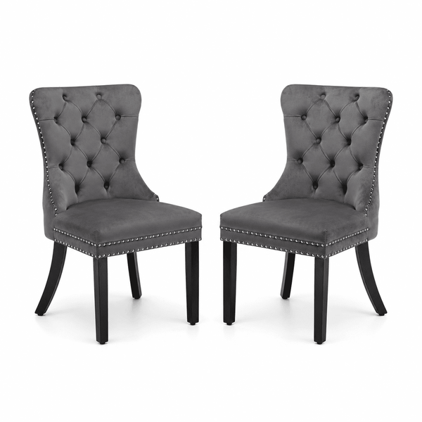 Tufted Velvet Dining Chairs Set of 2
