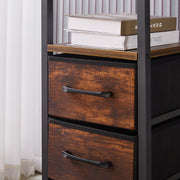 L-Shaped Desk with Power Outlets & Drawers