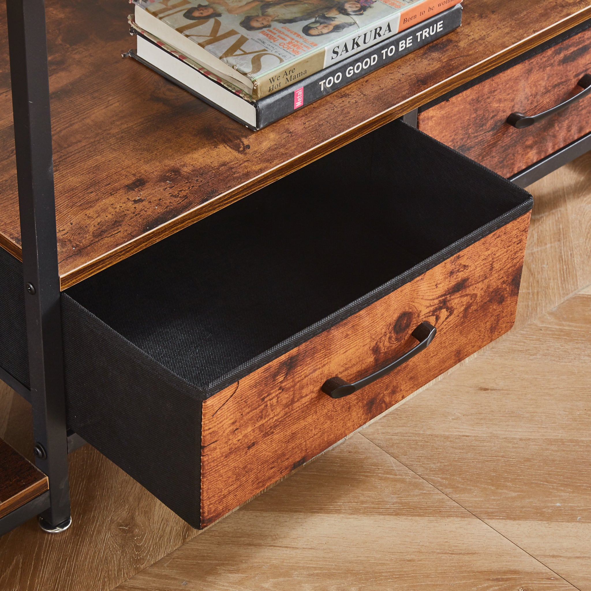 TV Stand Media Console with Storage Shelves TV-17 Berlin Rustic