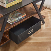 Black storage box on a wooden shelf with books underneath| Artisansa SA