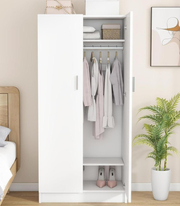 2 Door Wardrobe with Hanging Rail and Shelves